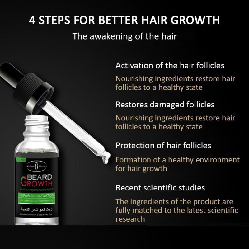 New Aichun Beauty Beard Growth Oil Pure Natural Nutrients 3 New Aichun Beauty Beard Growth Oil Pure Natural Nutrients - Image 3
