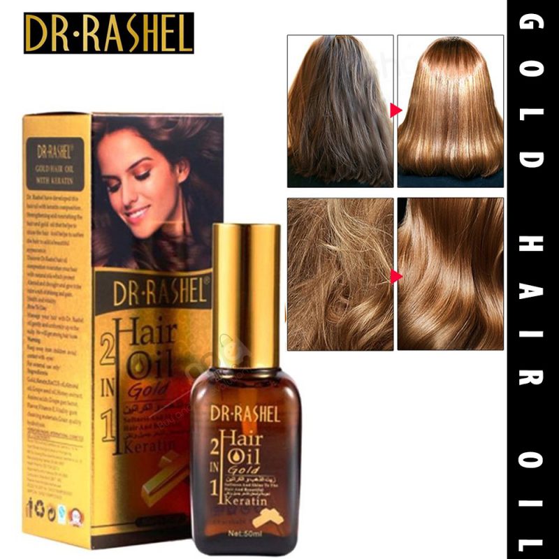 New Dr. Rashel 2 in 1 Gold Keratin Hair Oil for Silky 50ml 1 New Dr. Rashel 2 in 1 Gold Keratin Hair Oil for Silky 50ml