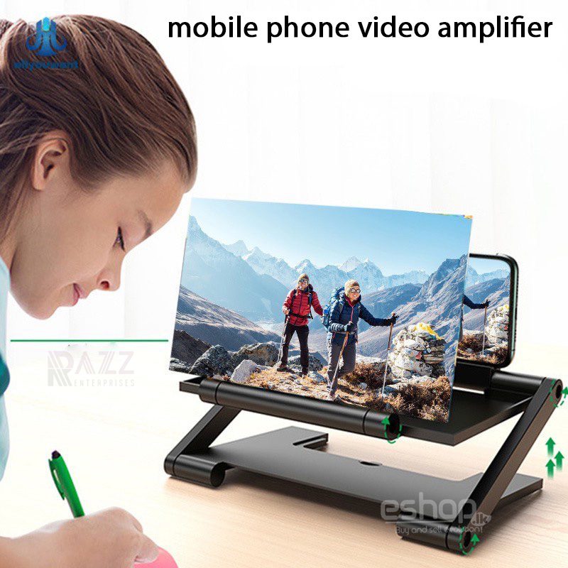 Mobile Phone Vedio Amplifier Black Desktop Holder Stand 1 Mobile Phone Vedio Amplifier Black Desktop Holder Stand