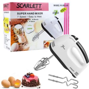 Hand Beater 7 Speeds 100W with Beater and Mixer Sticks