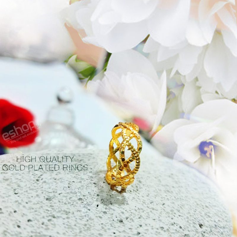 Gold Plated Ladies Fashion Ring a( 2.8 Inches ) 1 Gold Plated Ladies Fashion Ring a( 2.8 Inches )