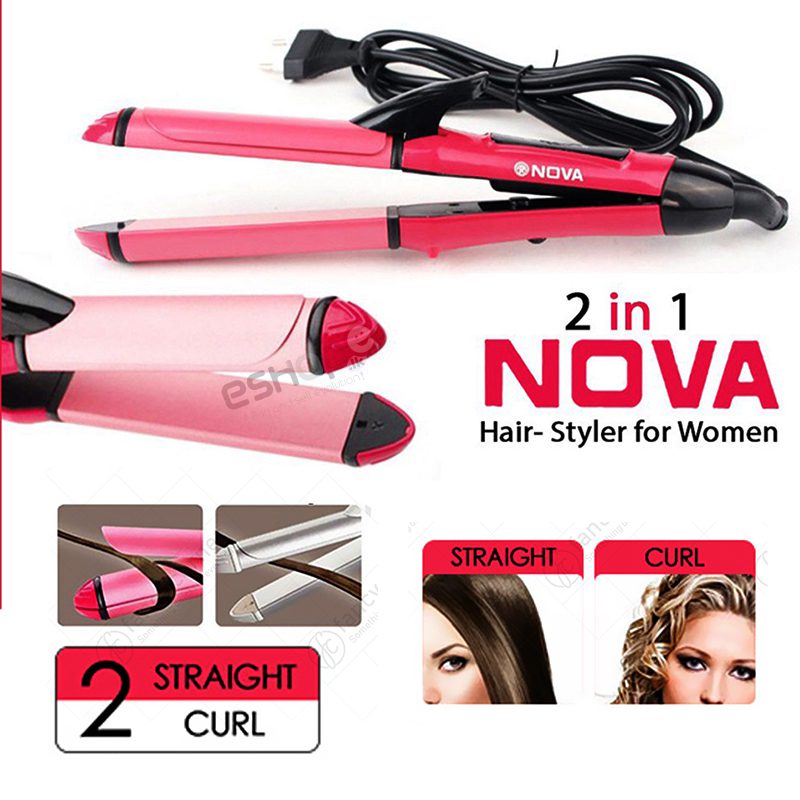 Nova 2 In 1 Hair Beauty Set Curler and Straightener 1 Nova 2 In 1 Hair Beauty Set Curler and Straightener