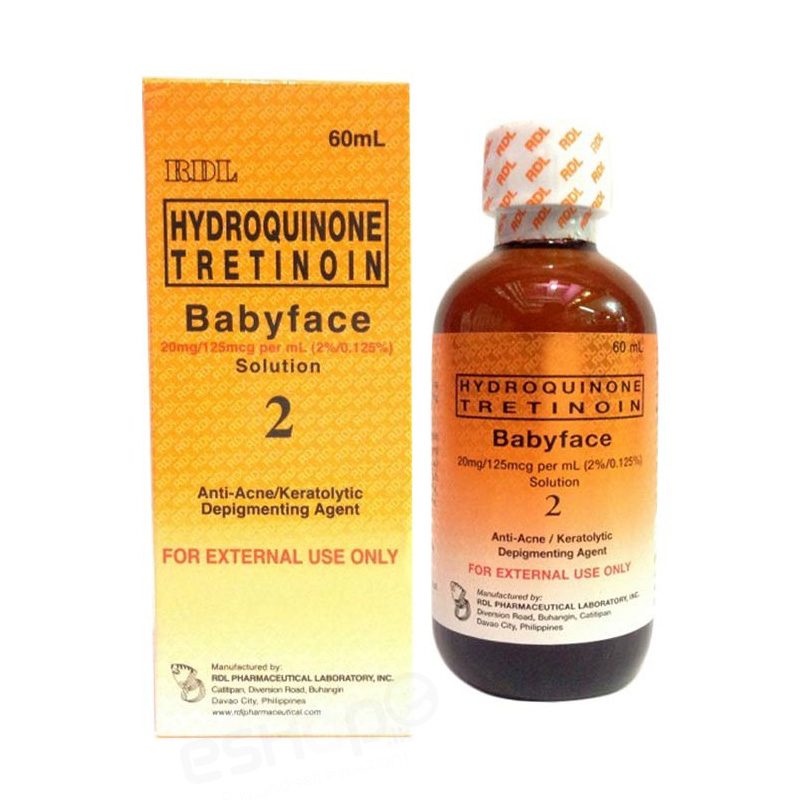Rdl Hydroquinone Tretinoin Baby Face Solution 2 - 60ml 1 Vaseline Lip Therapy Lip Balm