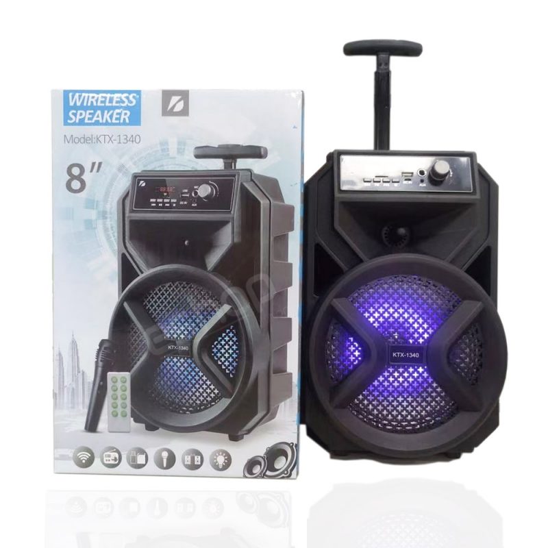 8 Inches Wireless Speaker with Microphone and USB KTX-1340 1 8 Inches Wireless Speaker with Microphone and USB KTX-1340