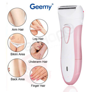 Geemy Electric Lady Shaver, Wet and Dry Rechargeable Shaver Bikini Trimmer 3 in 1 Blade Easy and Quick Women Shavers