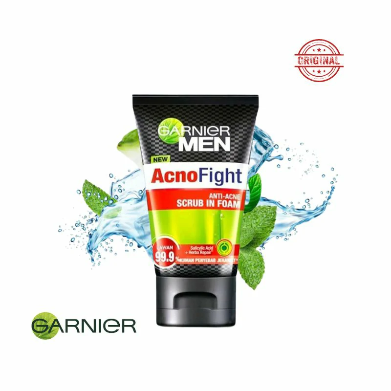 Garnier Men Acno Fighter Anti-Acne Scrub In Foam 1 Garnier Men Acno Fighter Anti-Acne Scrub In Foam