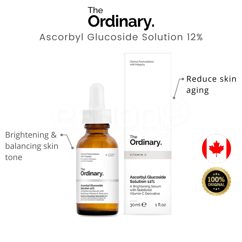 The Ordinary Vitamin C Ascorbyl Glucoside Solution 12% Original Canada - 30ml 1 Ordinary Vitamin C Ascorbyl Glucoside Solution