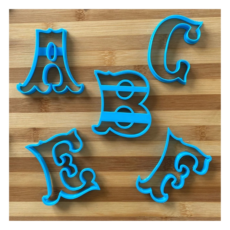 Alphabet Letter Cookie Cutter Set - 26 Pcs 2 Alphabet Letter Cookie Cutter Set - 26 Pcs